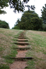 Fototapeta na wymiar Path of stairs in British Park