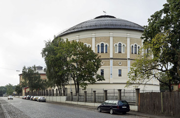 Gas factory of the late 19th century, gas-holders