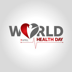 7 april world health day concept design vector illustration