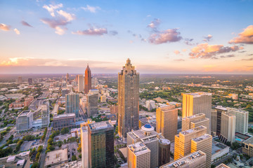 Fototapeta na wymiar Skyline of Atlanta city