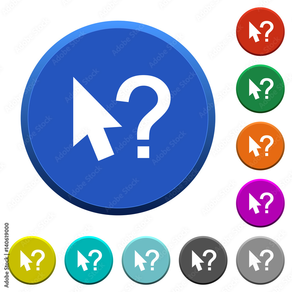 Poster help cursor beveled buttons