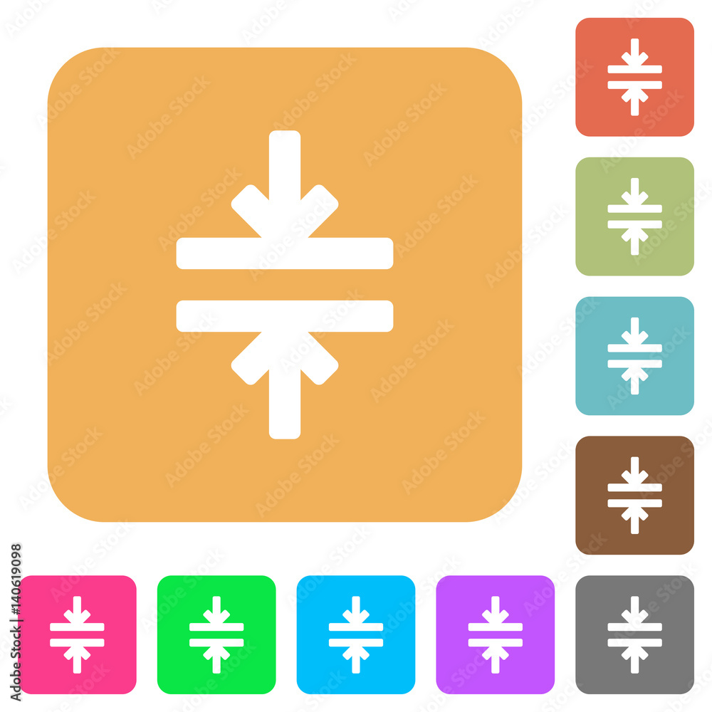Poster horizontal merge tool rounded square flat icons