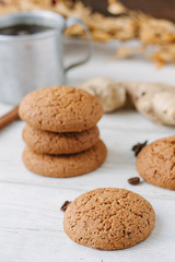 Ginger snaps on white