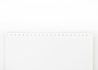 Blank paper with perforated holes texture 