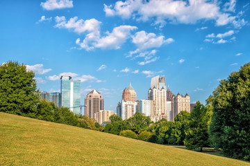 Midtown Atlanta skyline from the park