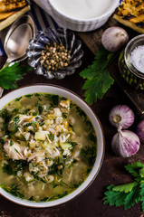 Thick meat soup