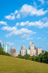 Midtown Atlanta skyline from the park
