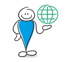 Stick Figure Series Blue / Ausland