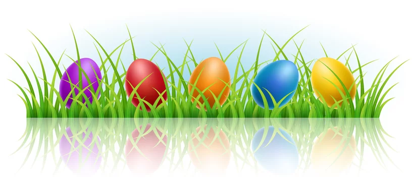 Easter eggs on grass 8489747 PNG