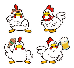ニワトリ、鶏、焼き鳥屋、動物、動物キャラクター、アニマル