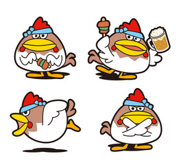 ニワトリ、鶏、焼き鳥屋、動物、動物キャラクター、アニマル