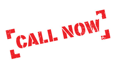 Call Now rubber stamp. Grunge design with dust scratches. Effects can be easily removed for a clean, crisp look. Color is easily changed.