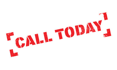 Call Today rubber stamp. Grunge design with dust scratches. Effects can be easily removed for a clean, crisp look. Color is easily changed.