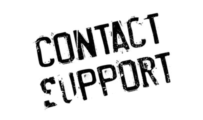 Contact Support rubber stamp. Grunge design with dust scratches. Effects can be easily removed for a clean, crisp look. Color is easily changed.