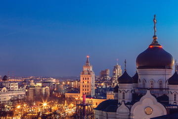 Obraz premium The Annunciation Cathedral (Orthodox Church ) in the center of Voronezh city