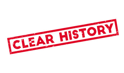 Fototapeta premium Clear History rubber stamp. Grunge design with dust scratches. Effects can be easily removed for a clean, crisp look. Color is easily changed.