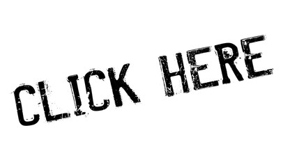 Click Here rubber stamp. Grunge design with dust scratches. Effects can be easily removed for a clean, crisp look. Color is easily changed.