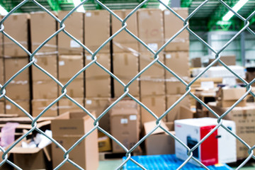 The steel mesh used protect inside warehouse