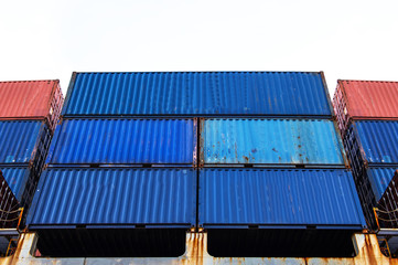 container ship in import export and business logistic.By crane ,Trade Port , Shipping.cargo to...