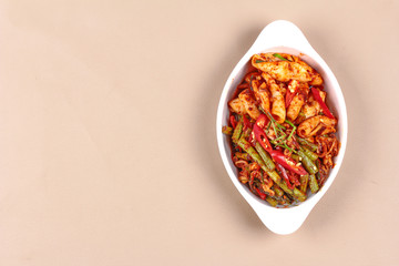 Soft-boiled blood cockles shell  served with spicy sauce.