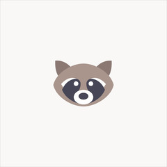 raccoon icon flat design