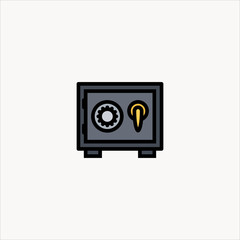 safebox icon flat design