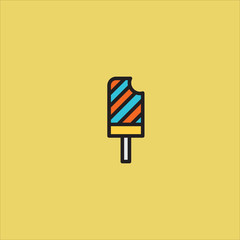 ice cream icon flat design