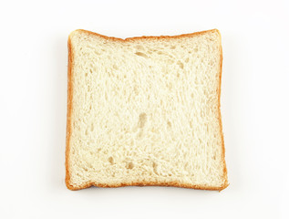 slice brown bread and white bread isolated on background