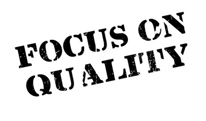 Focus On Quality rubber stamp. Grunge design with dust scratches. Effects can be easily removed for a clean, crisp look. Color is easily changed.