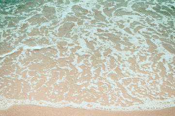 Water coast line on the beach of ocean