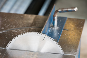 Woodworking machine close up