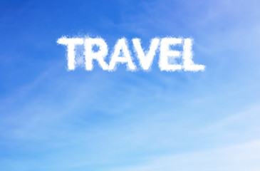 Travel Cloud is in sky background