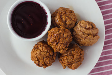 Meatballs with cherry sauce