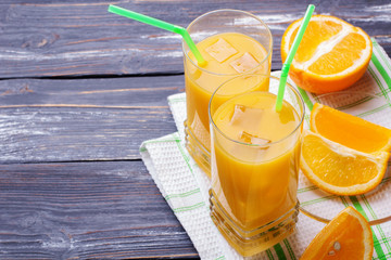 Glass of orange juice