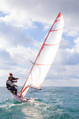 Fototapeta premium sailing on sea