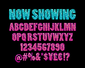 Obraz premium Cinema alphabet vector