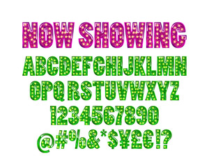 Fototapeta premium Cinema alphabet vector