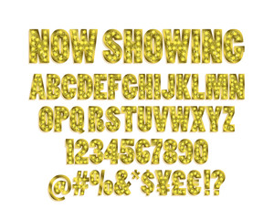 Cinema alphabet vector