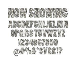 Obraz premium Cinema alphabet vector