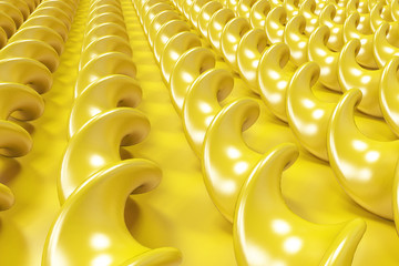 Obraz premium Yellow plastic spiral sticks on yellow background