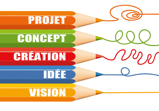 création - idée - projet - réflexion - solution - réfléchir - concept