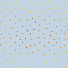 Seamless vector pattern with gold dots. Gold Confetti.