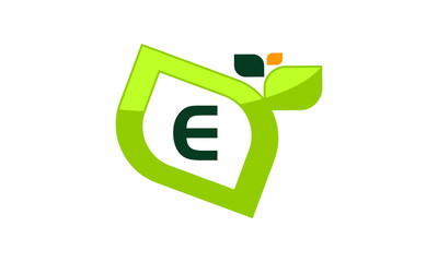 Leaf Logo Initial E