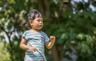 Little girl in a park