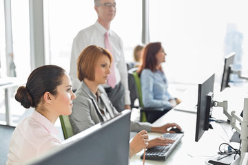 Business people working in office