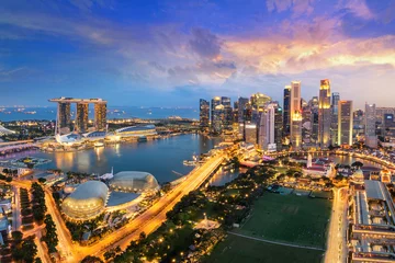 Gordijnen Singapore city © weerasak