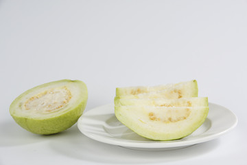 Guava fruit isolated on white background