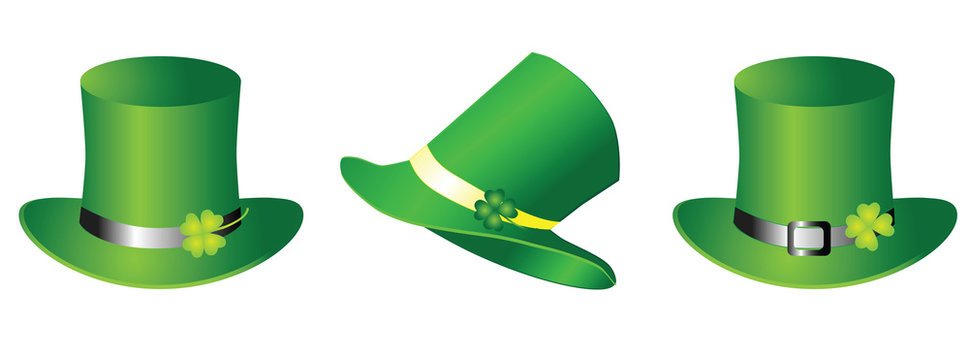 St. Patrick's hat set, vector image