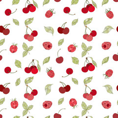 Seamless berry pattern