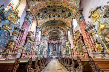 Fototapeta na wymiar Church of the Holy Ghost and Monastery Minorits in Levoca